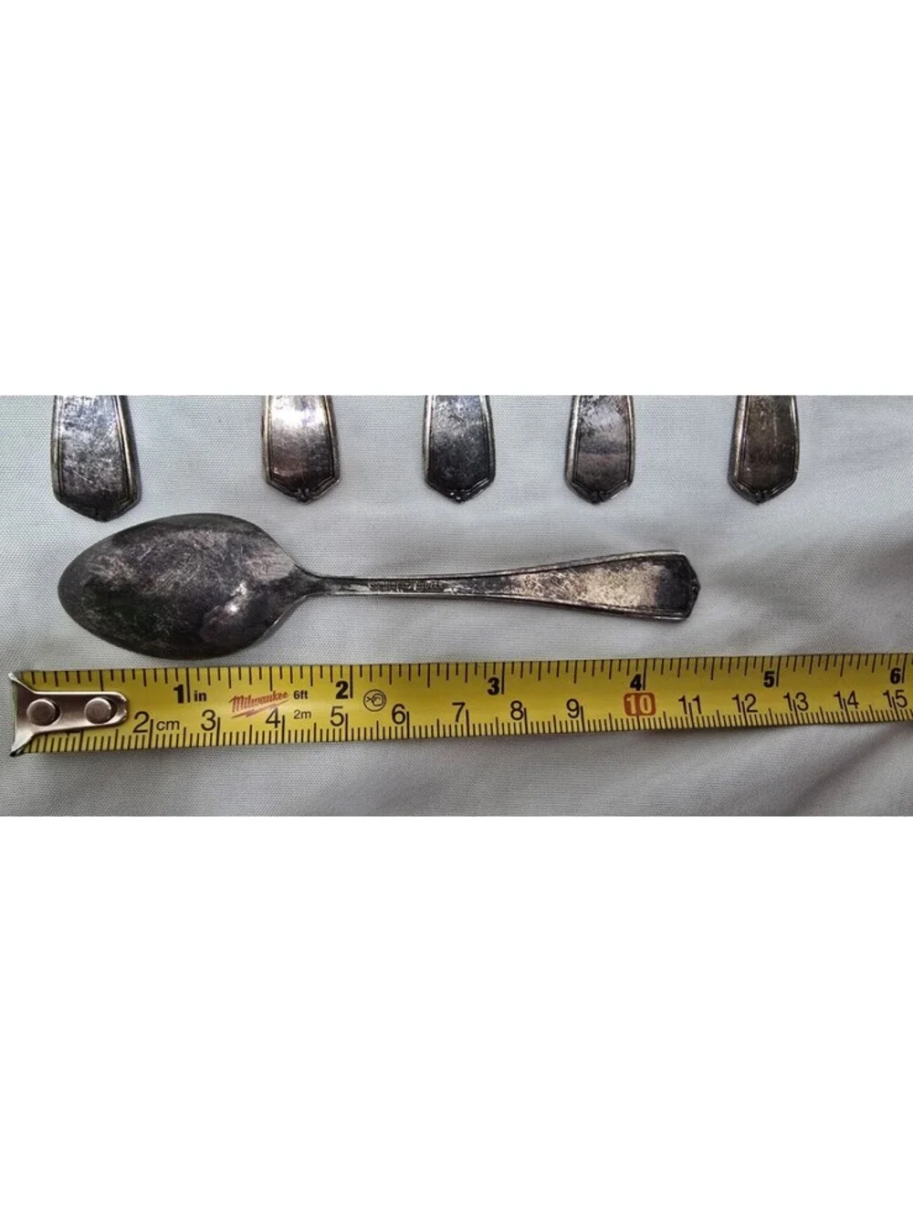 Community Silver Silver Plated Floral Handle Spoons Lot of 6, 6 3/4 in